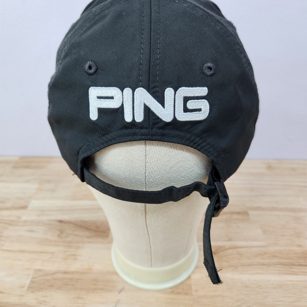 Ping Performance Golf Hat Cap Gray White Strapback Adjustable Lightweight - Picture 3 of 10
